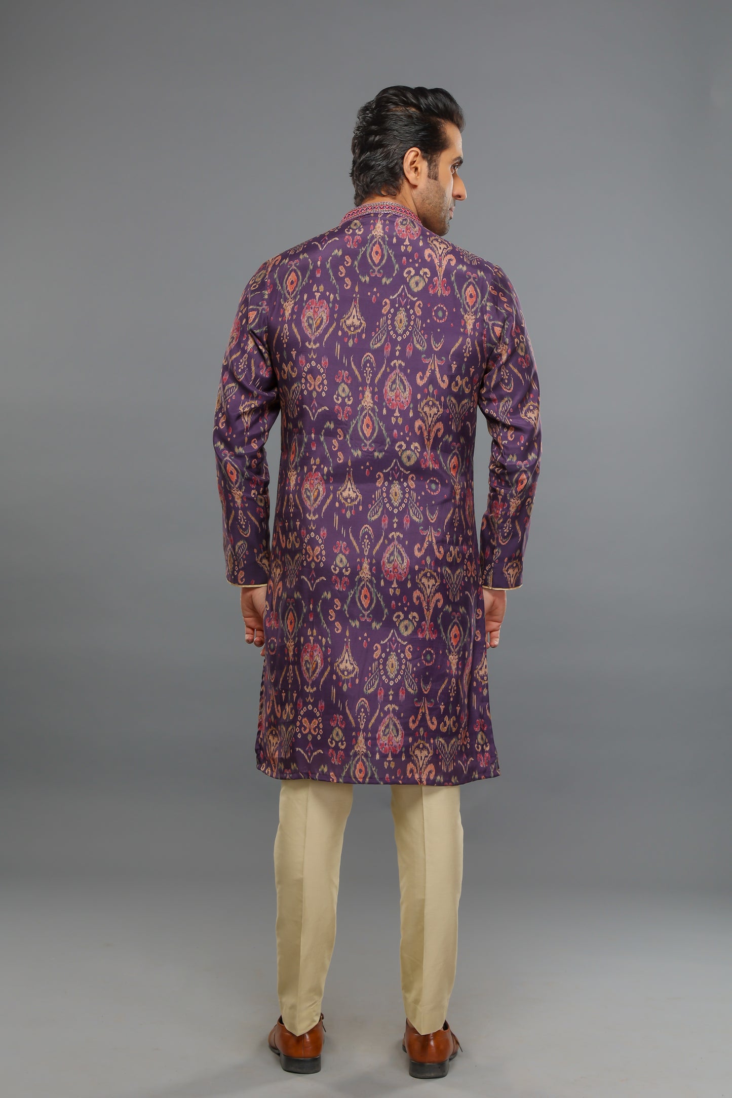 Ikat Print Kurta & Pant Set